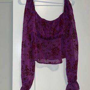 Forever 21 Purple Floral Blouse